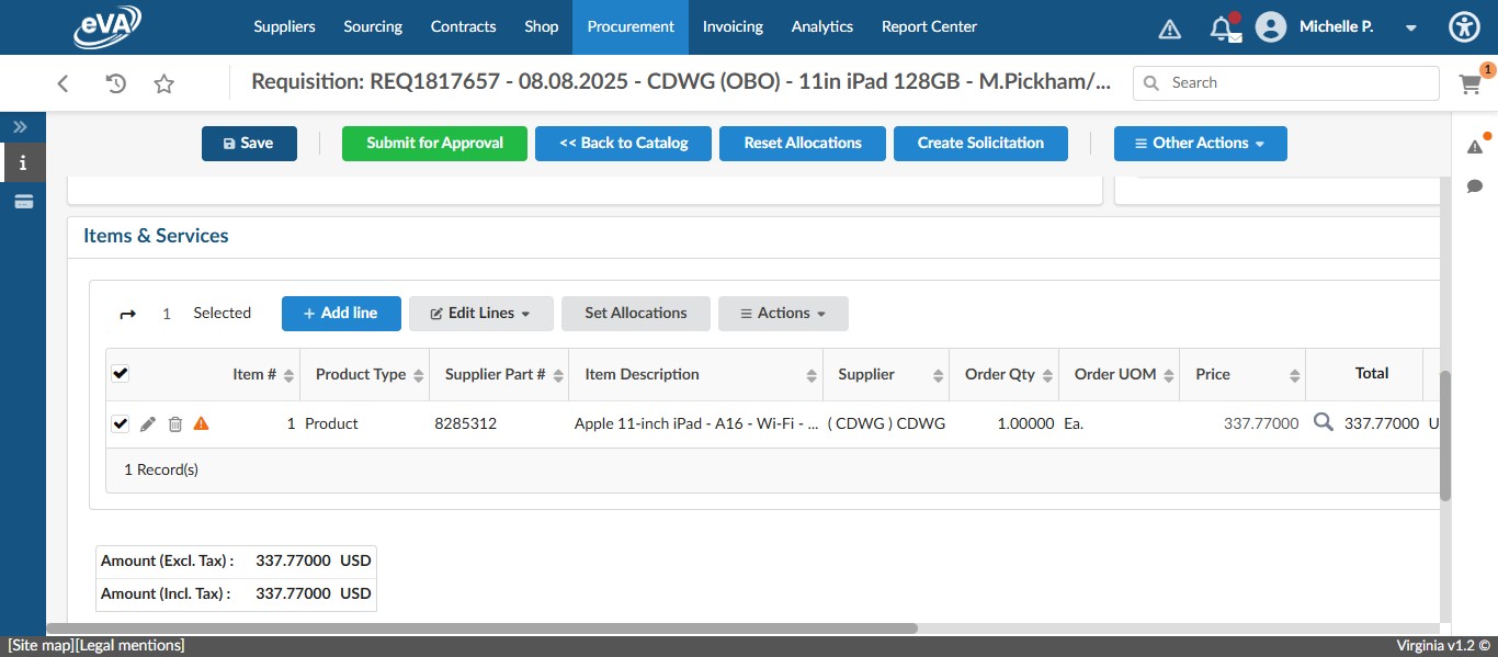 Click on "Edit Lines"