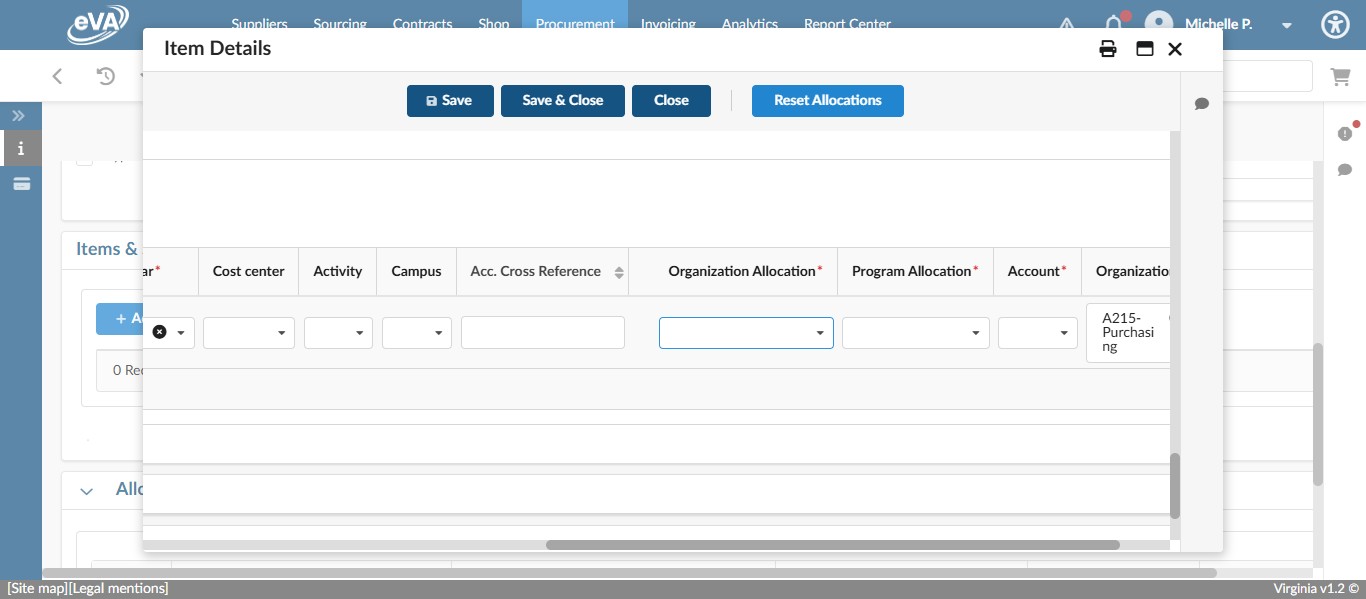Enter the Organization Code.