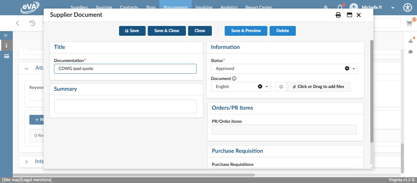 Click on "Click or Drag to add files" and select the file you want to add.