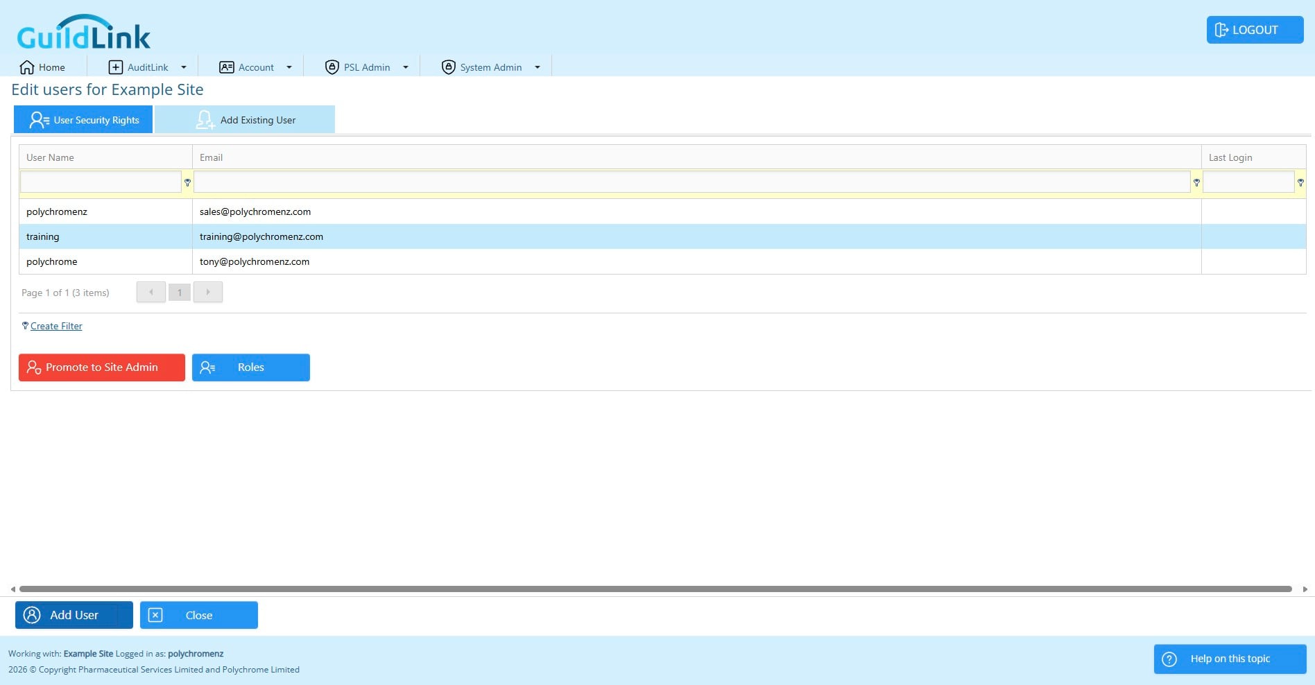 You can add a user to a site here rather than forcing them to signup.