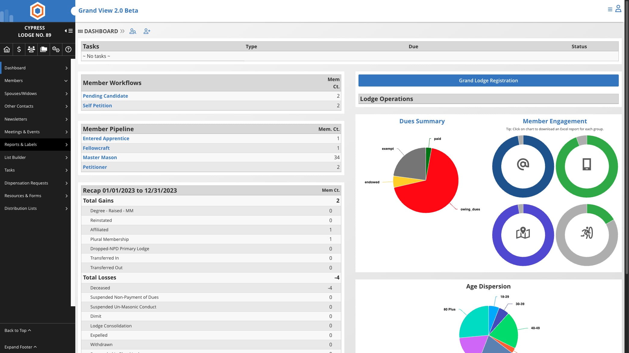 Click on "Reports & Labels"