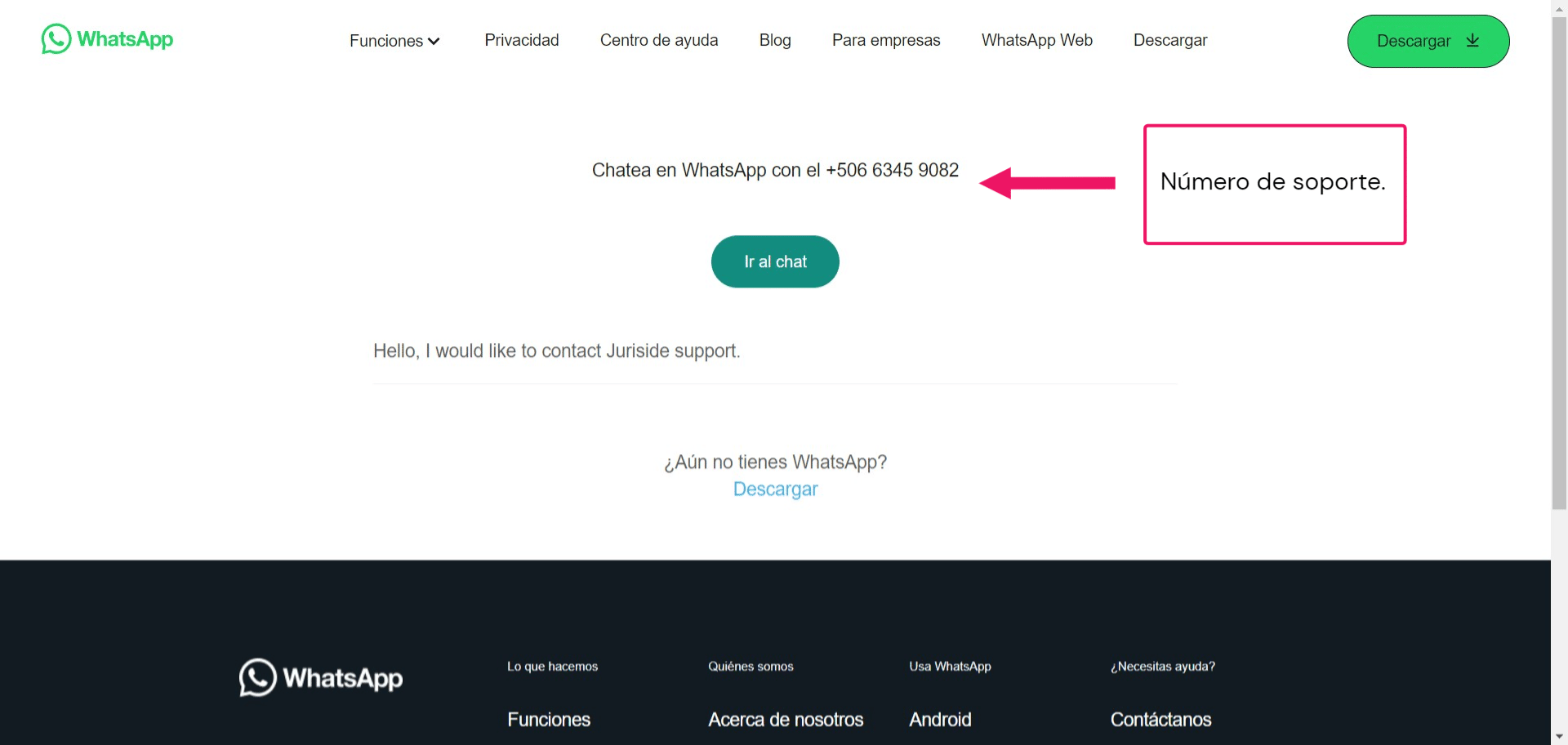 La forma de eliminar o suspender una cuenta se puede realizar únicamente por este medio. Una vez que sea redirigido a WhatsApp, podrá indicarnos su solicitud, y en un plazo menor a 36 horas, uno de nuestros ejecutivos le ayudará con su gestión.
