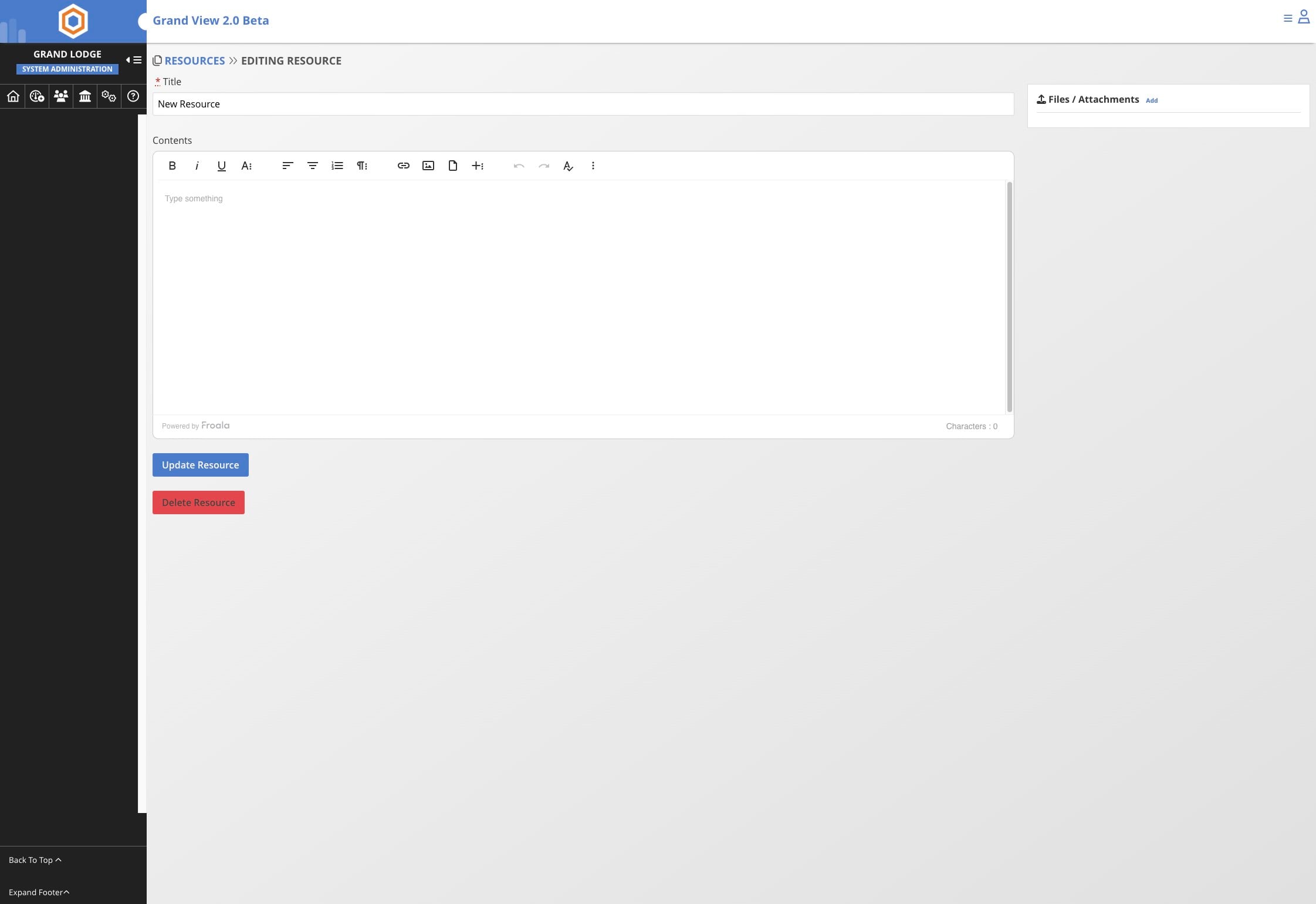 Click **Add** beside **Files / Attachments**