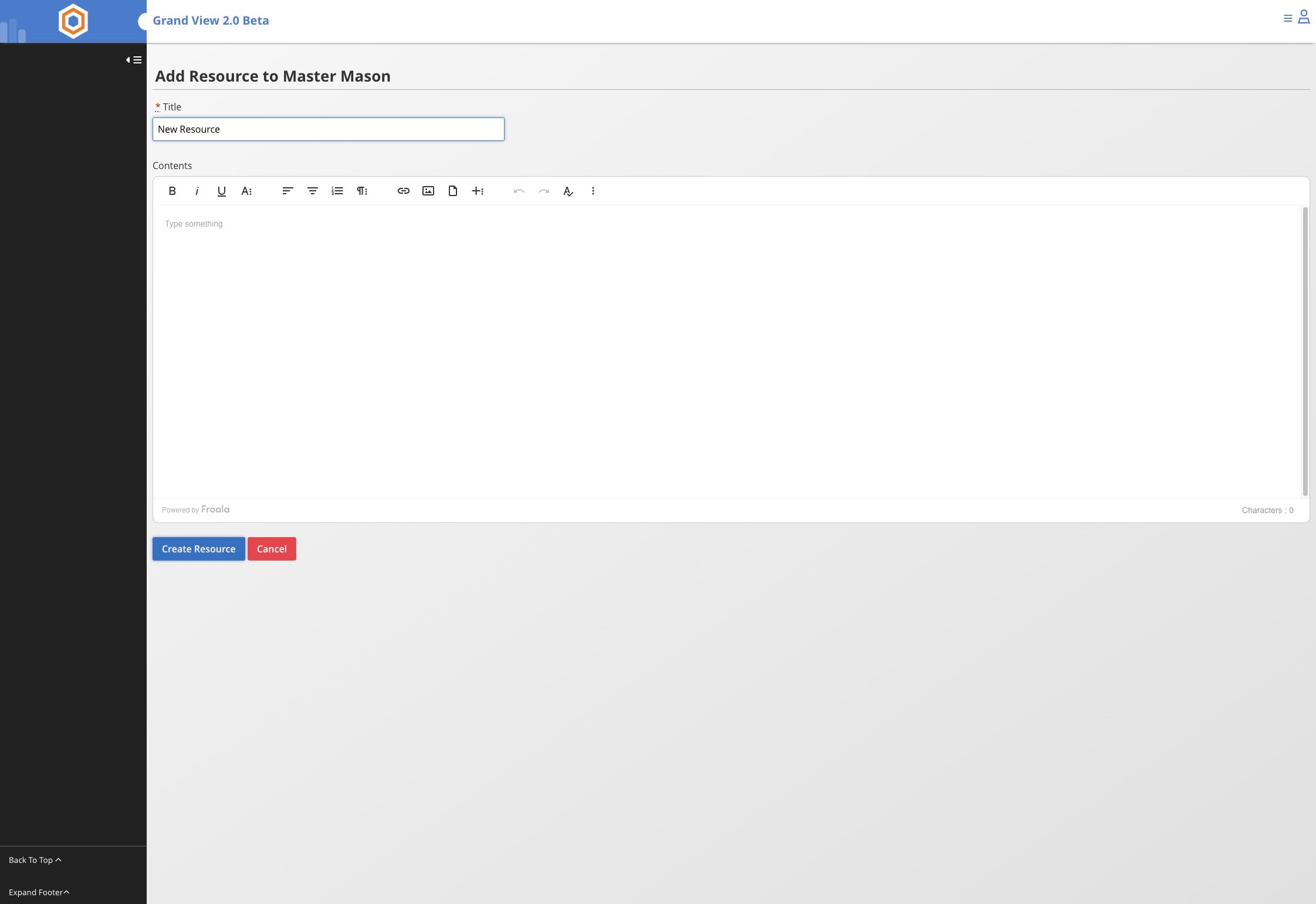 Click **Create Resource**