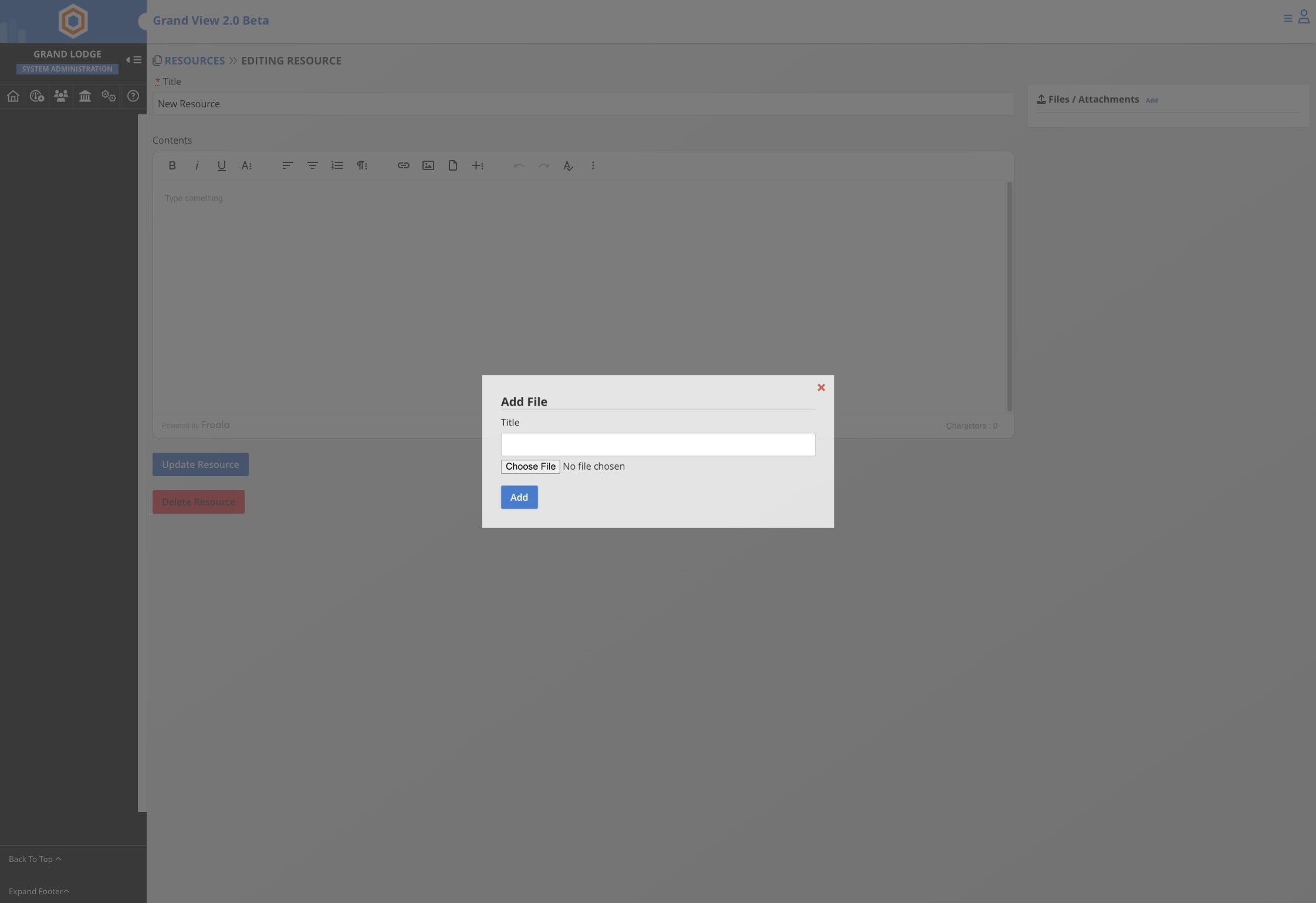 Click the **Title** field in the **Add File** dialog