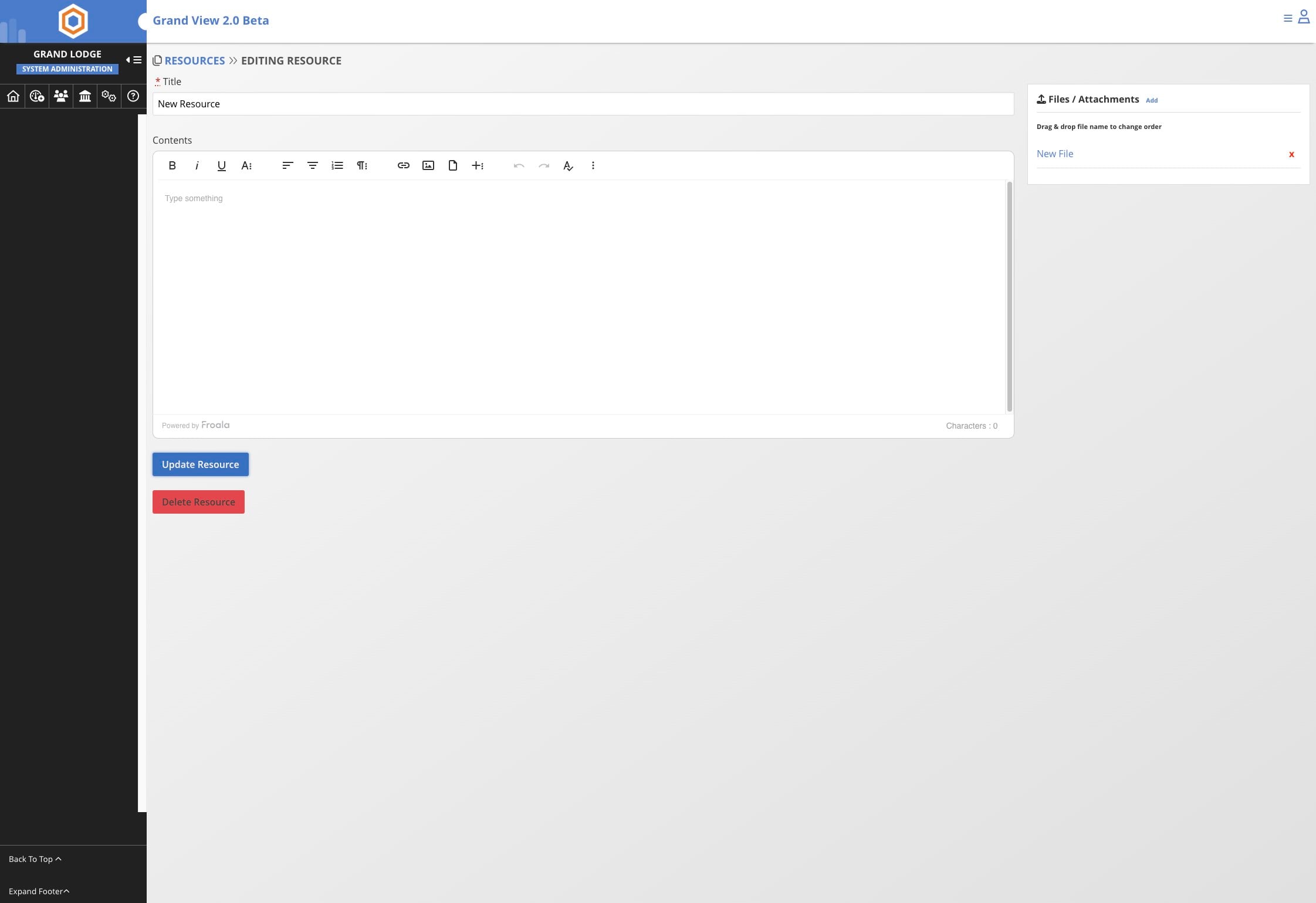 Click **Update Resource**