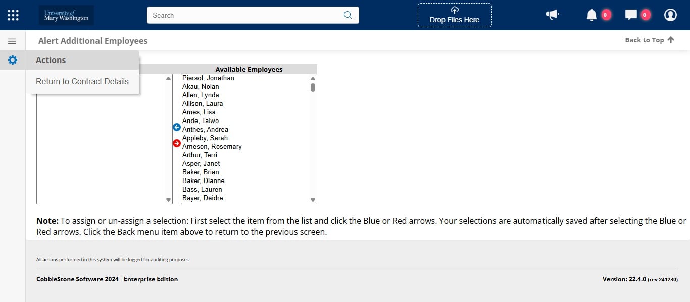 Once they ar added, click on the gear icon on the left.