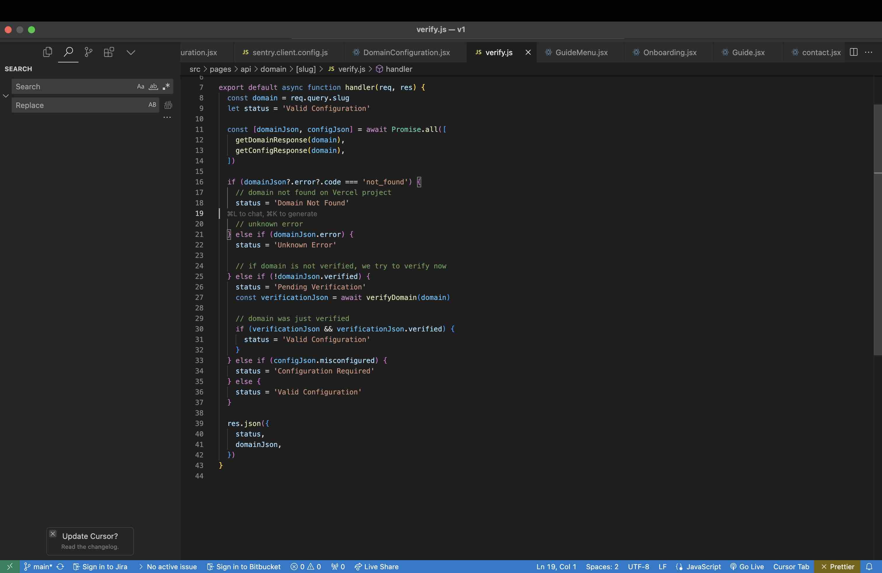 How to open chat in Cursor?