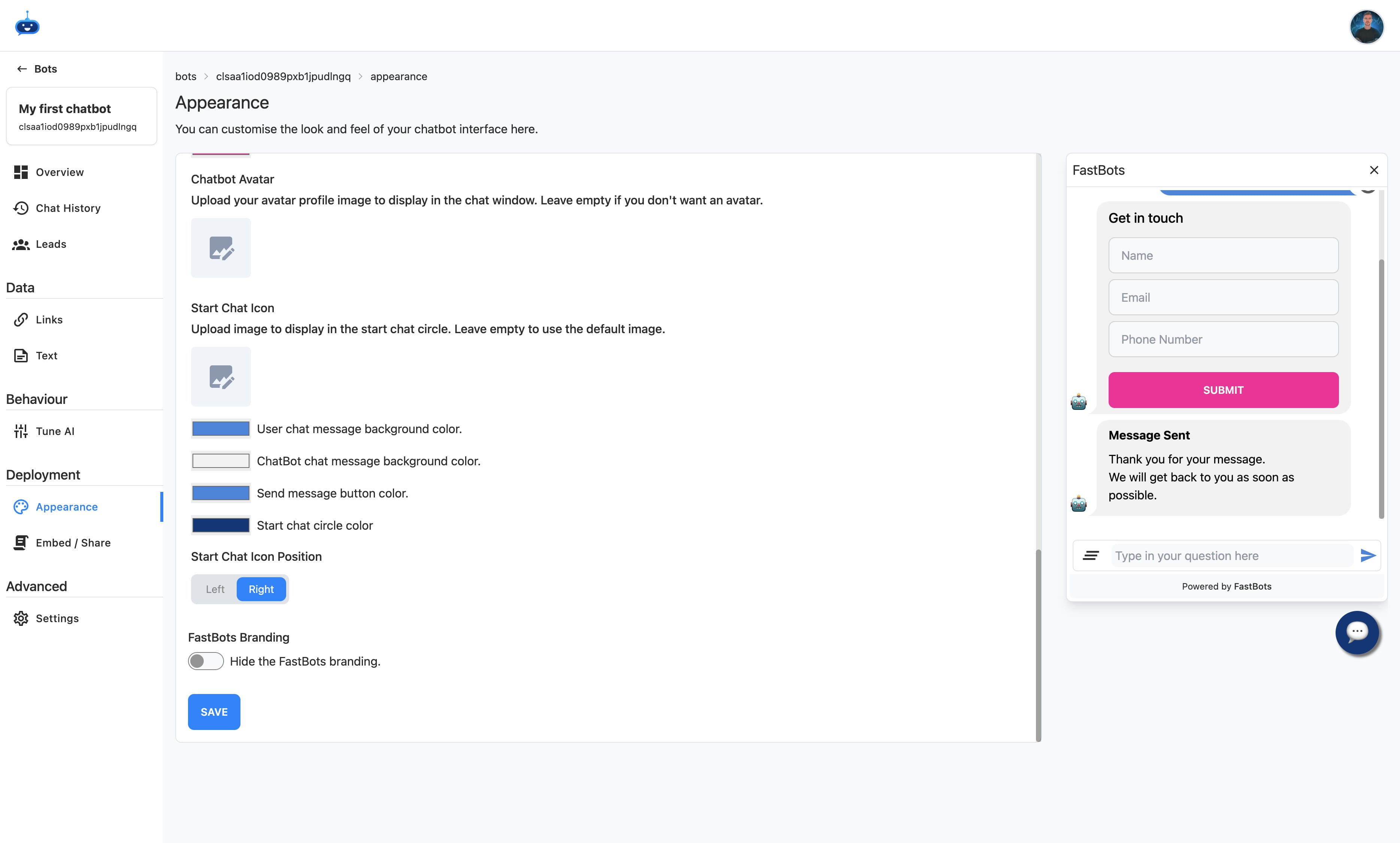 Choose if you want to remove our branding (may require a paid plan)
