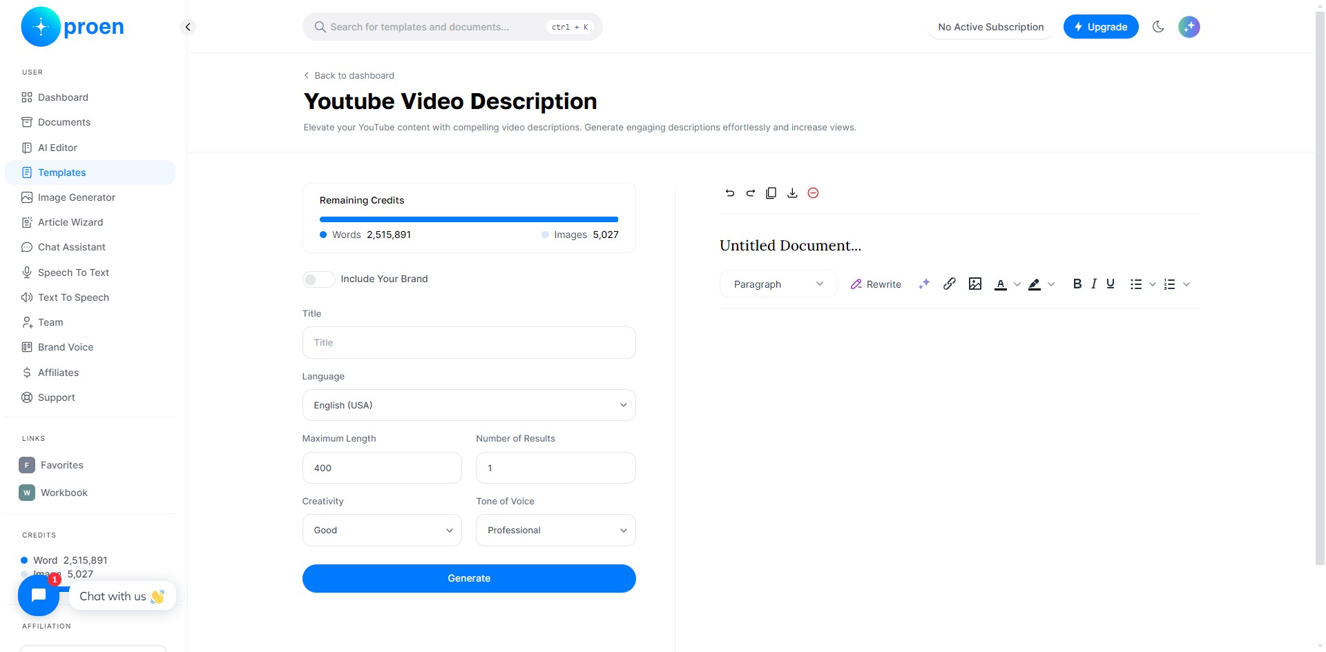 **Optional**: toggle ON "Include Your Brand"
