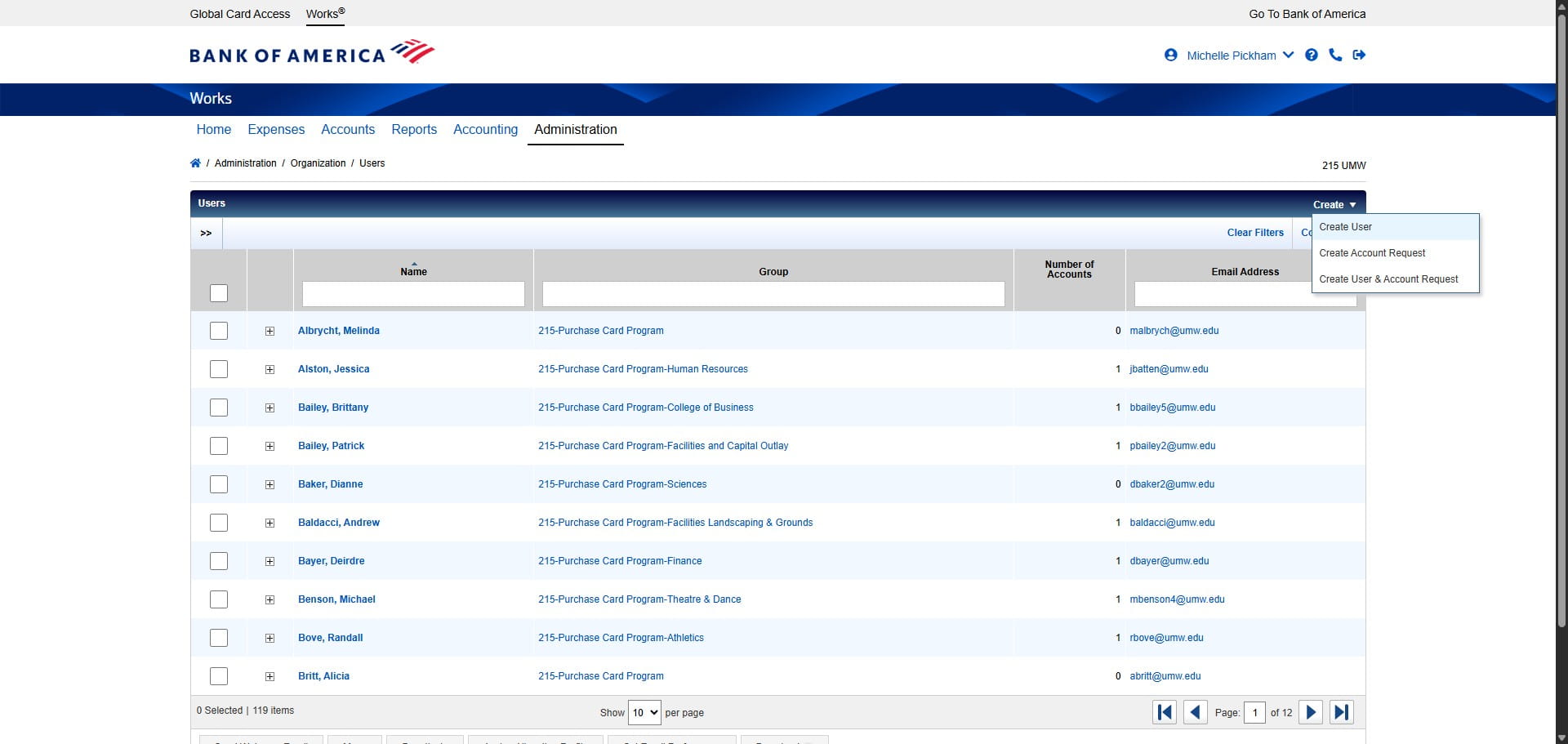 Click on "Create User"