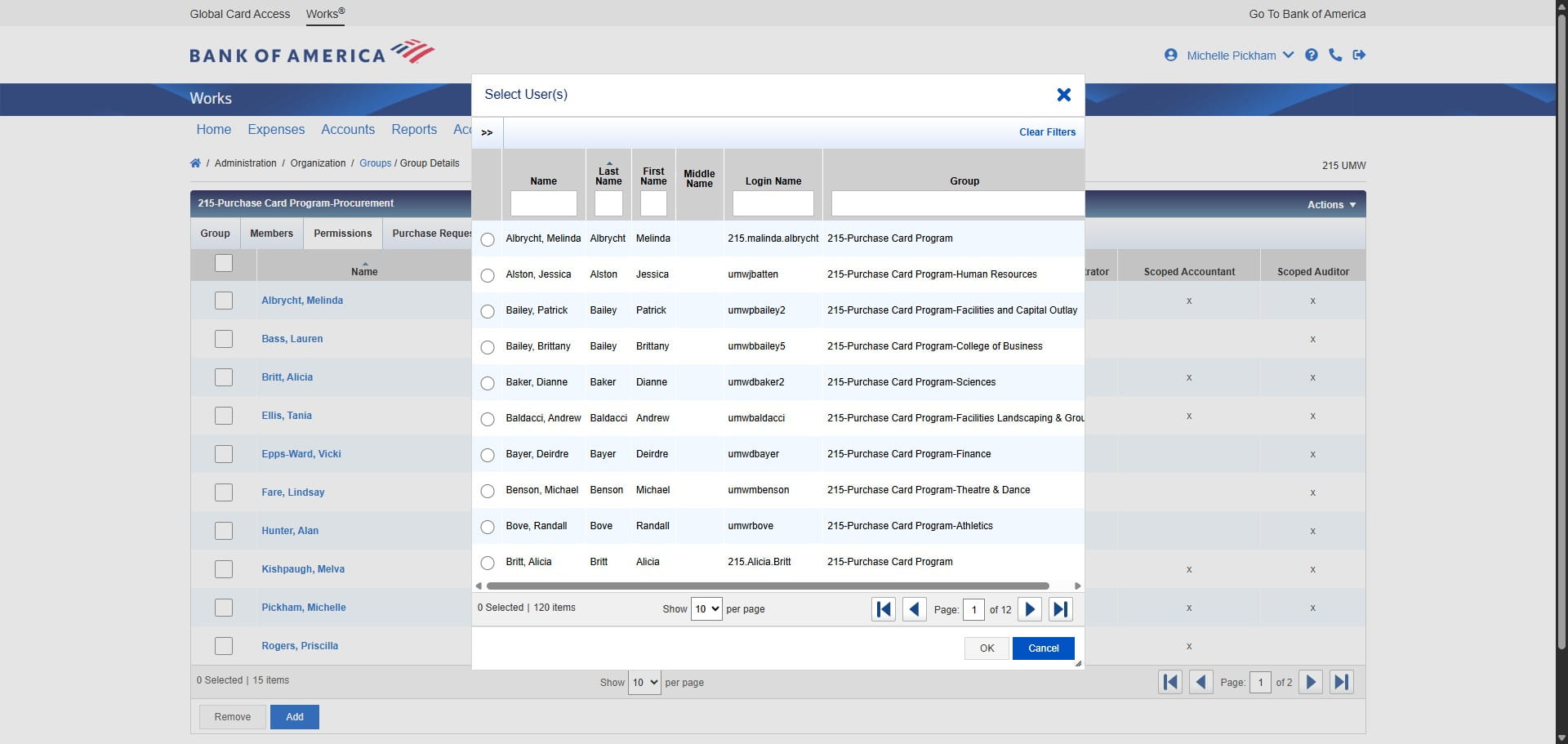 Find the new Approver name in the list.