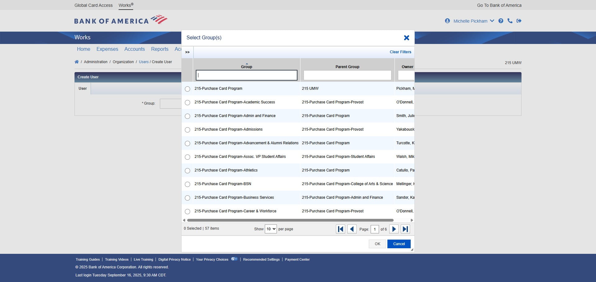 Enter the Group Name that the Approver will be approving transactions in. If the Group hasn't been created yet, see the instructions for How to Add a New Group.
