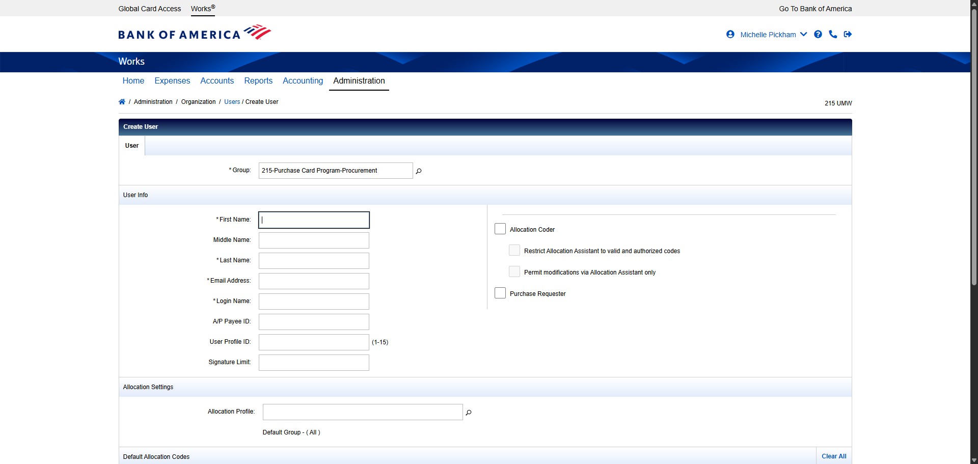 Enter the Approver's First Name.
