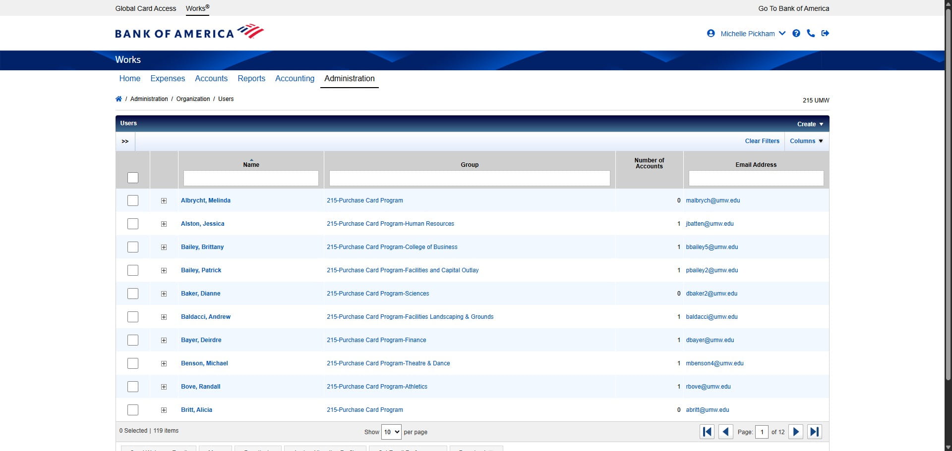 Click on drop down on "Create"