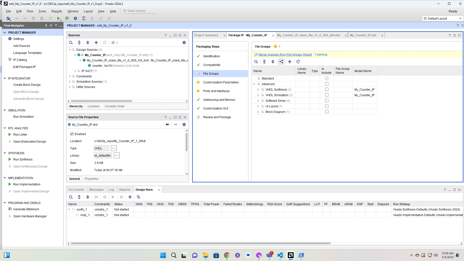 Merge Changes in File Groups
