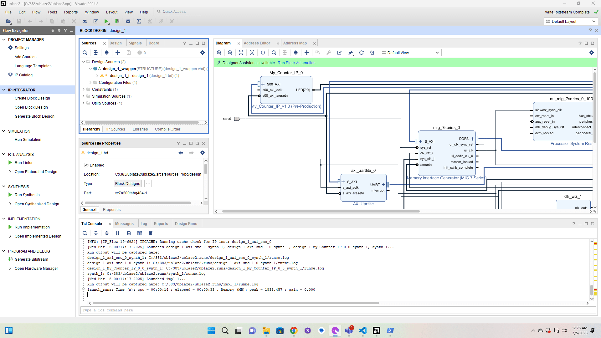 write_bitstream Complete.