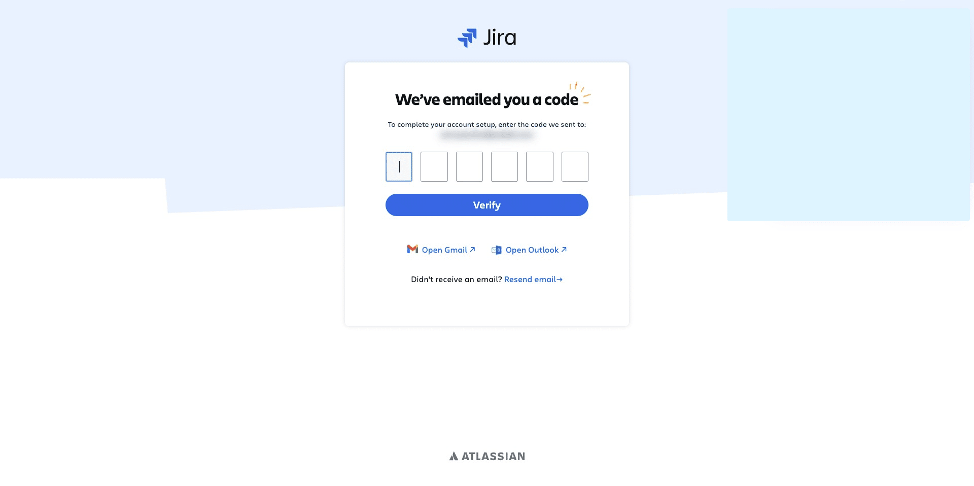 You should have received an email with the code which you can enter the code sent to your email