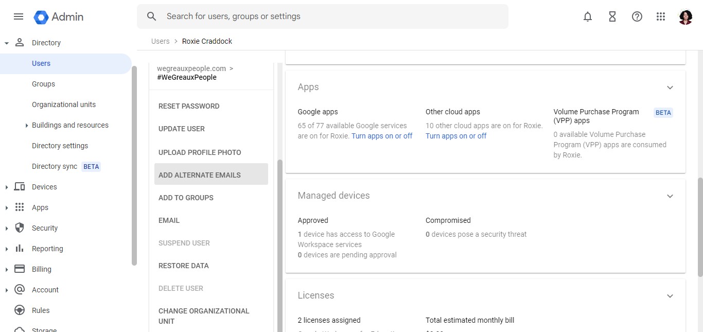 Click on "Add Alternate Emails"