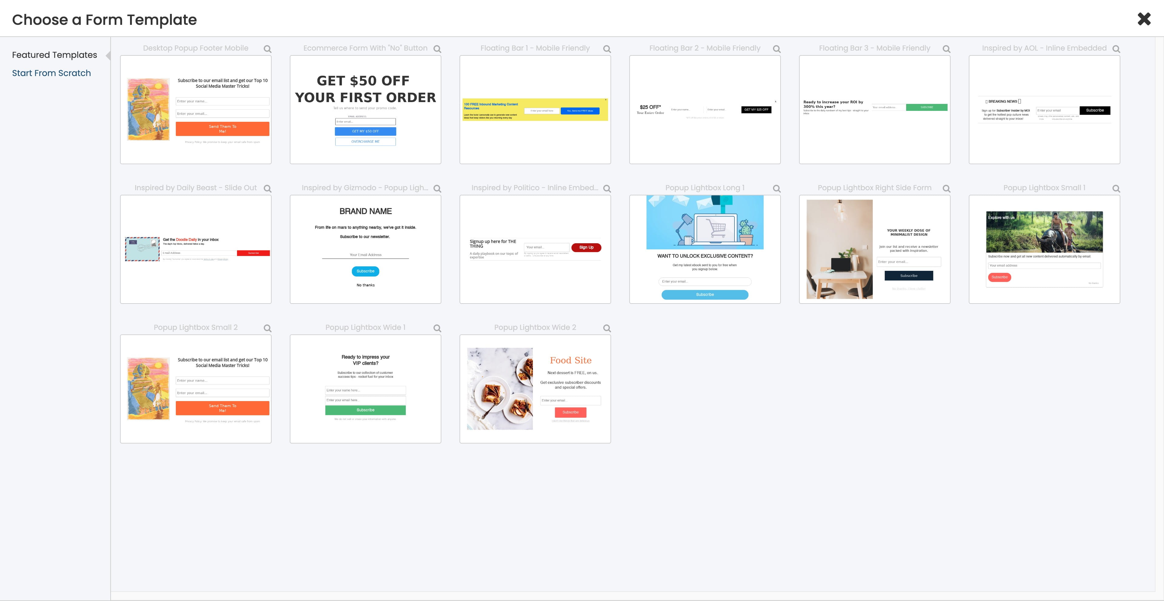 Click on "Start From Scratch"