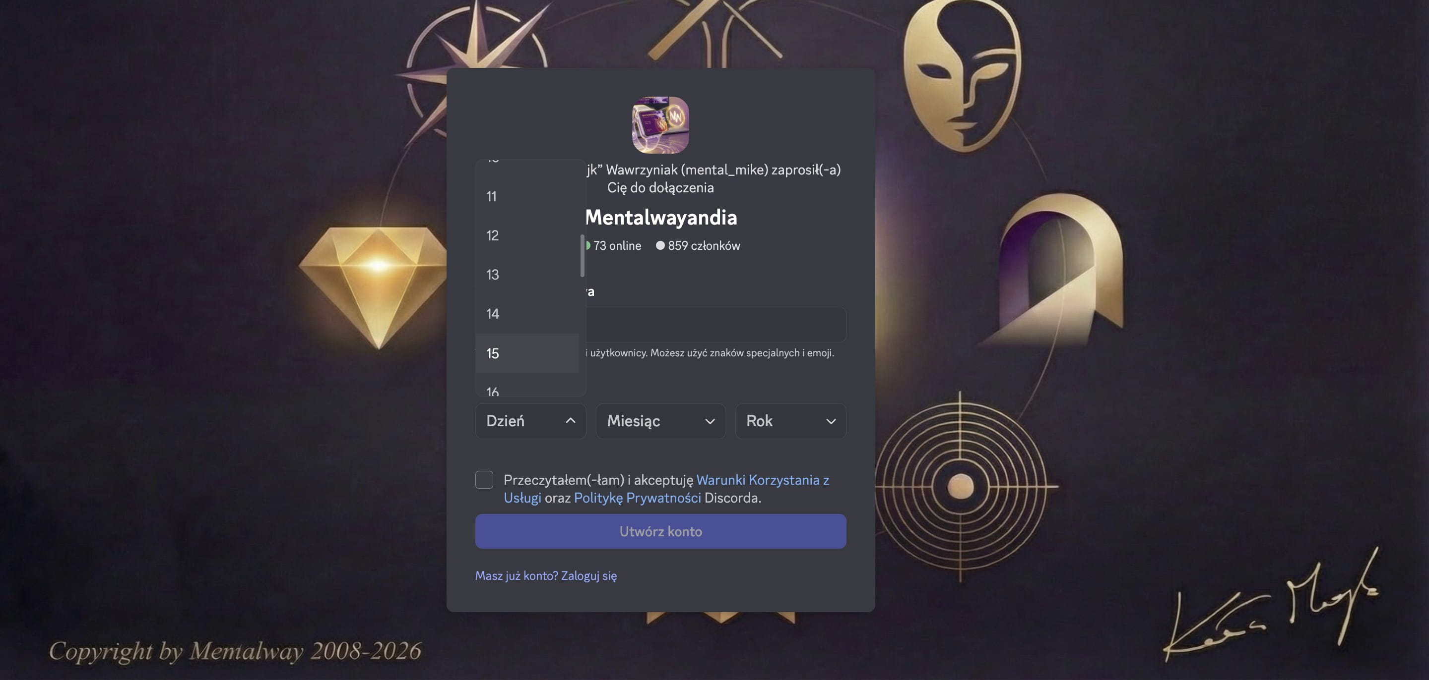 Wprowadź datę urodzenia