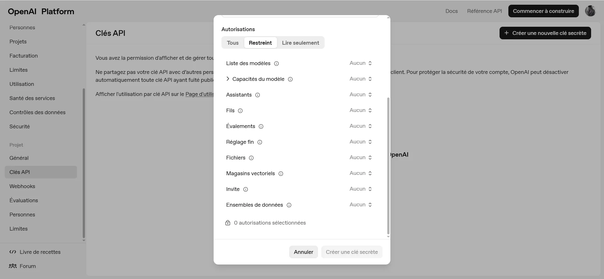 Configurez les autorisations pour limiter l'accès et assurer une sécurité optimale.