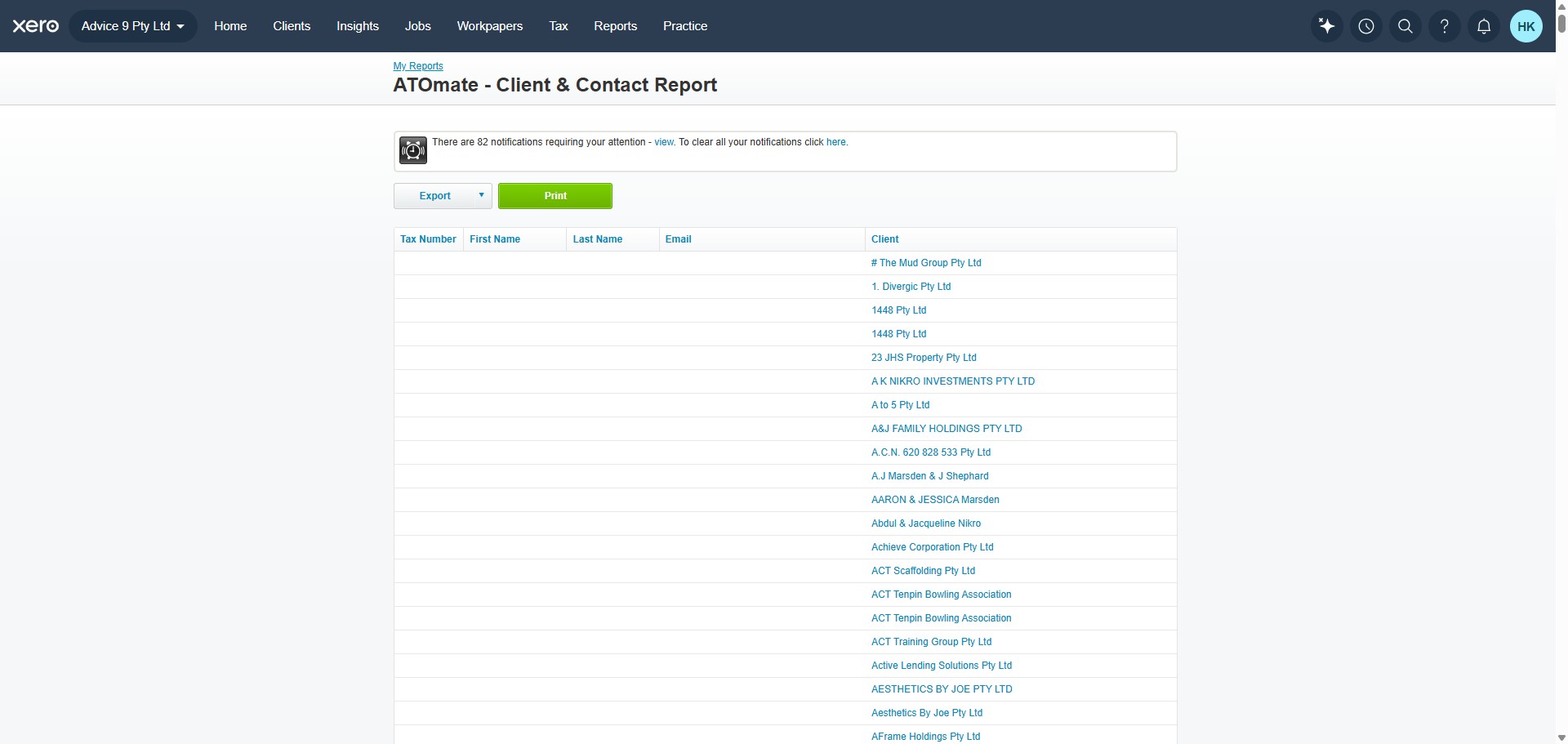 Export the report in csv and save in downloads or documents