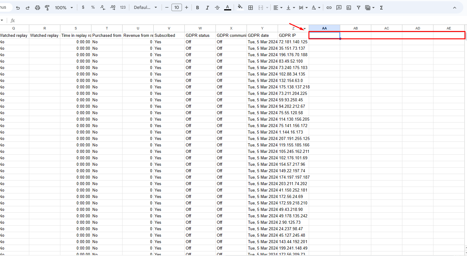 Before uploading the exported contacts, open the CSV file you received and add titles to the last 5 columns.
In order:

Source
Medium
Campaign
Term
Content
