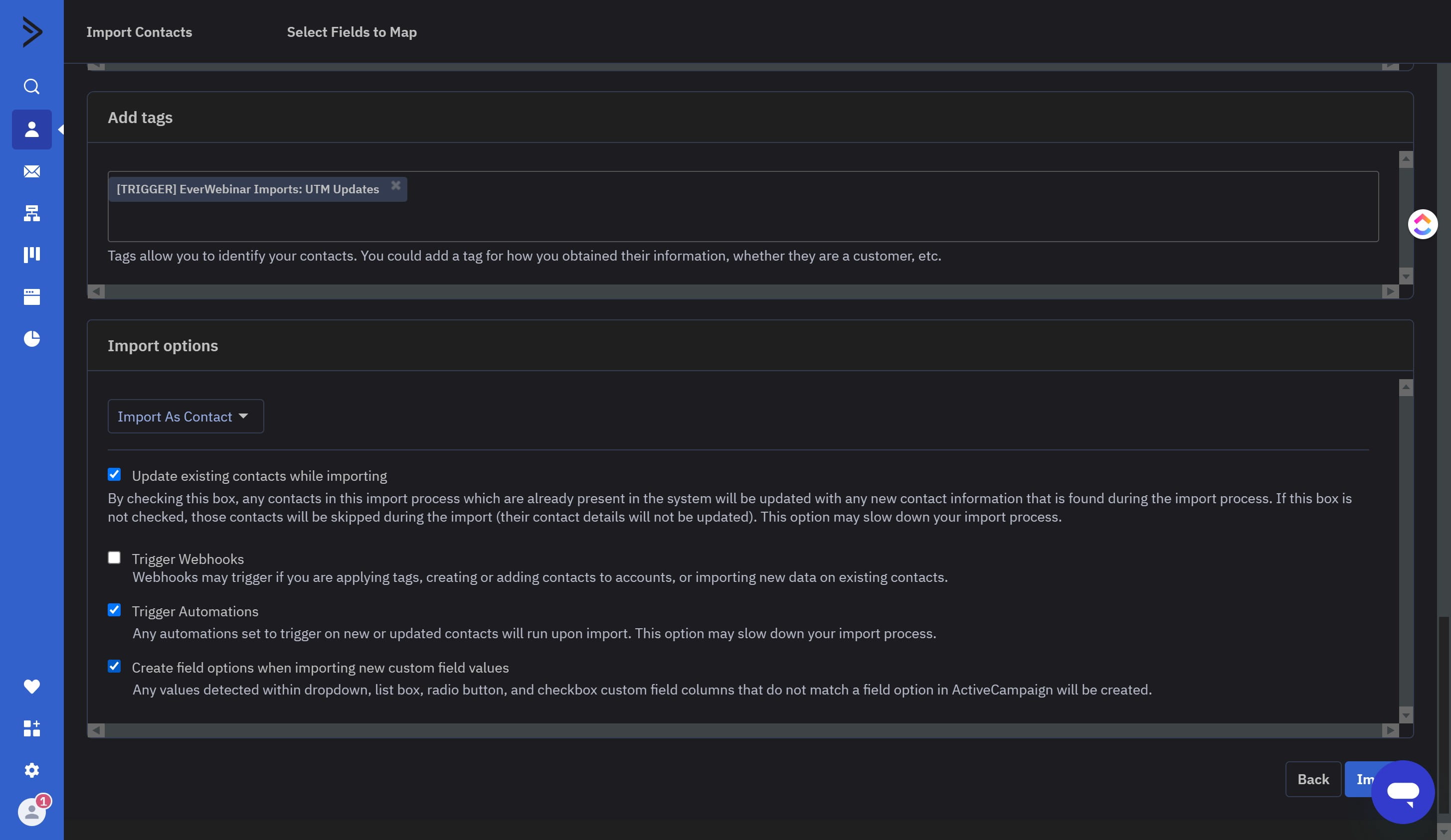 Uncheck the "Create Field options when importing new custom field values" box ❌