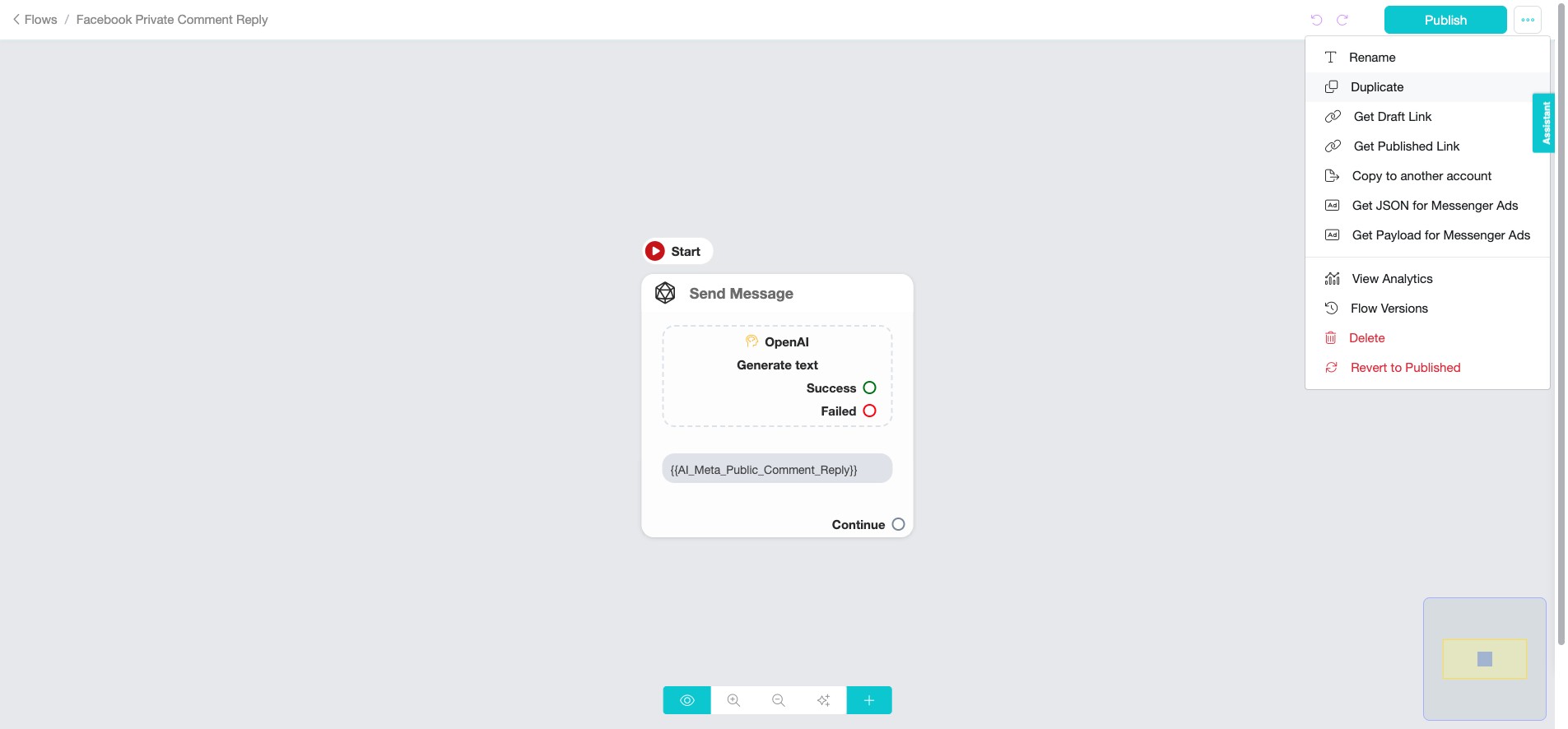 Click "Duplicate" to duplicate the flow, then rename it.