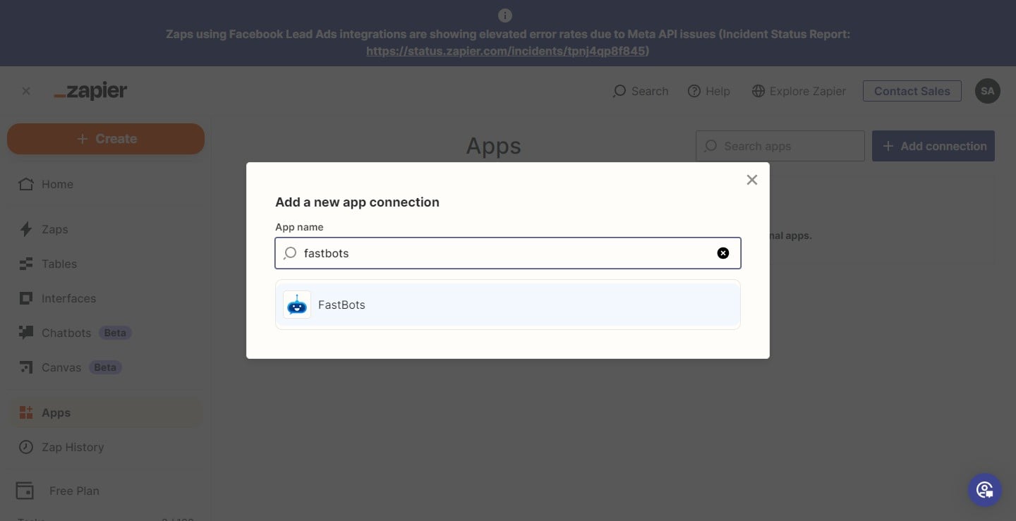 Click on "FastBots" to select it.