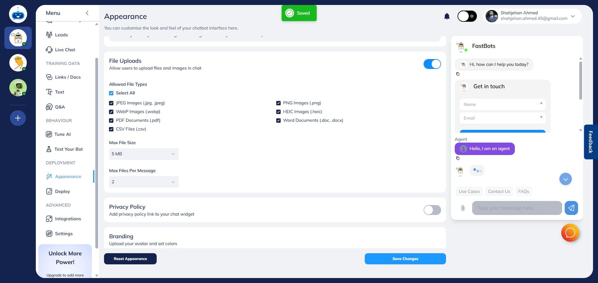 Click on "Save Changes" to apply these configurations. 