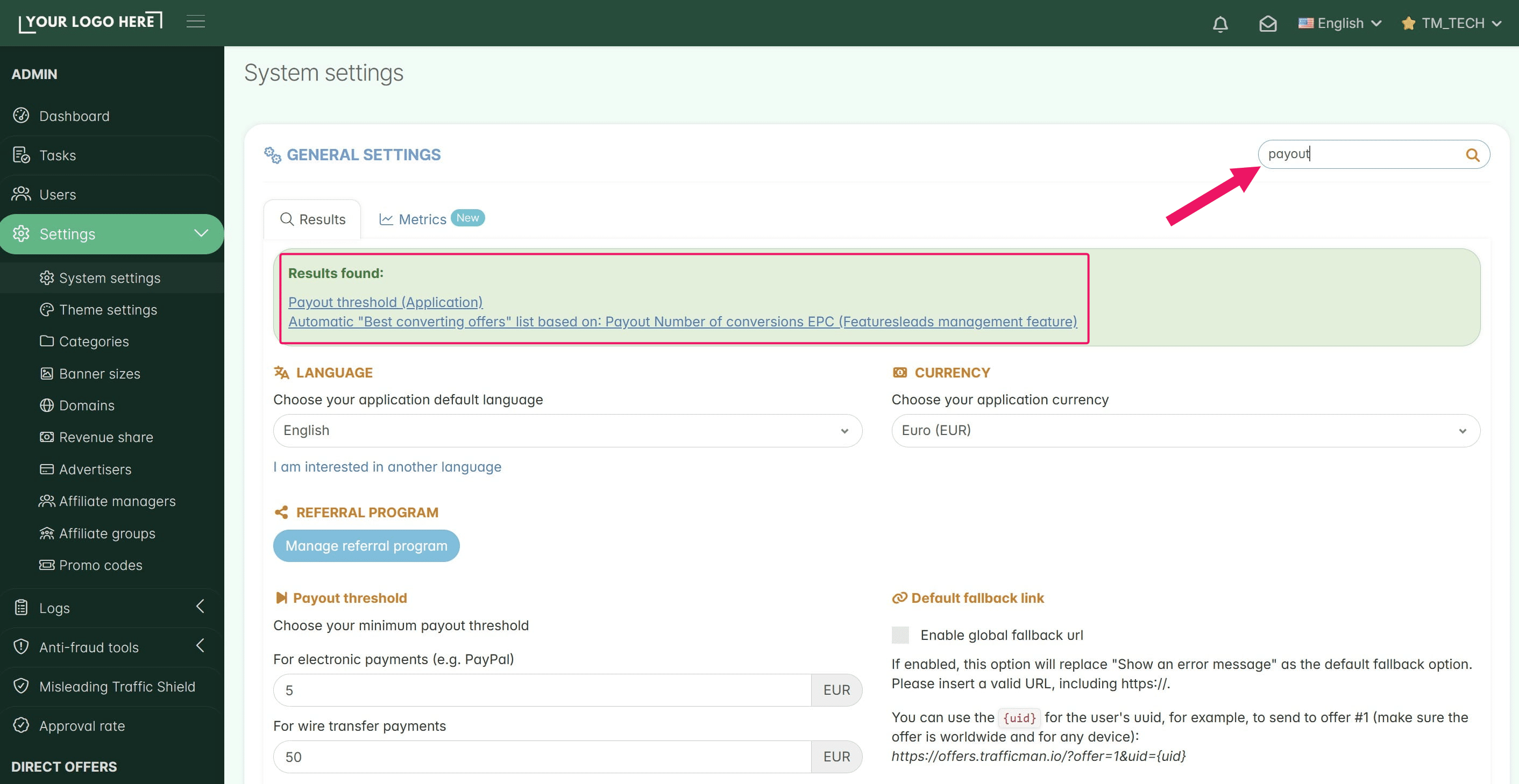 **Quick Tip: Use the Search Bar**
If you are looking for a specific setting and don't know which tab it's in, you can use the Search function at the top right of the System Settings page.