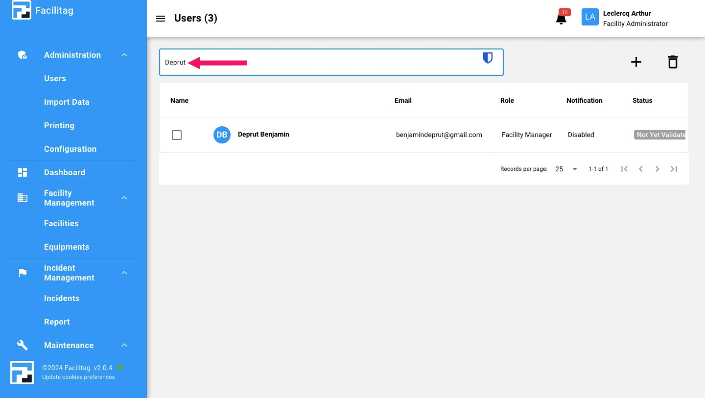 Fill in wished information