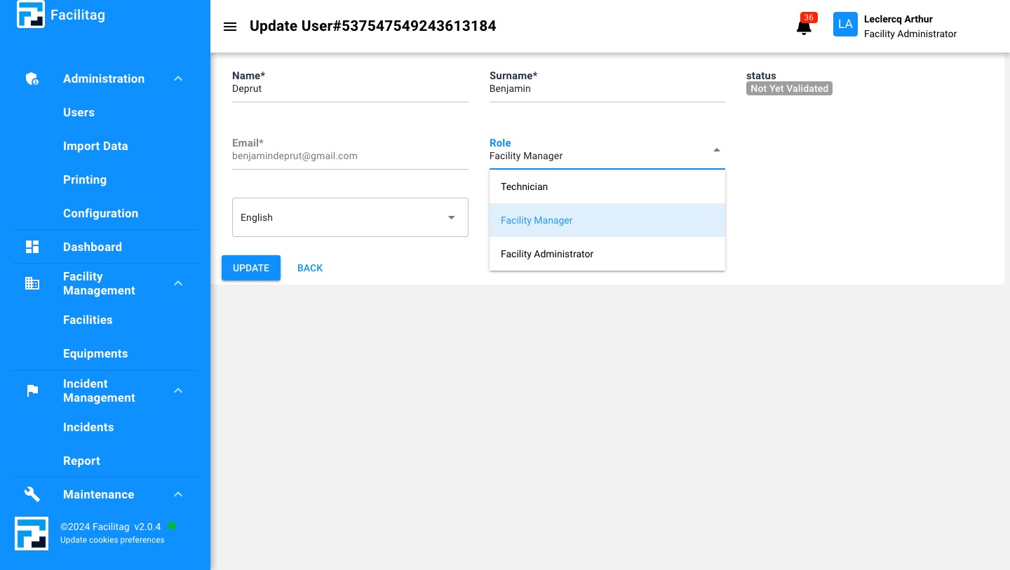 Select the appropriate role