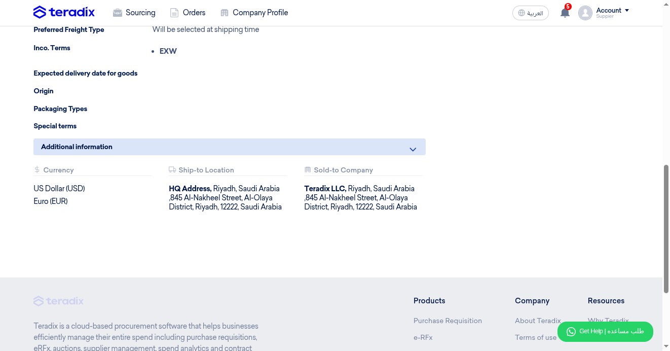 Explore more info; currencies, shipping location, and the buying entity