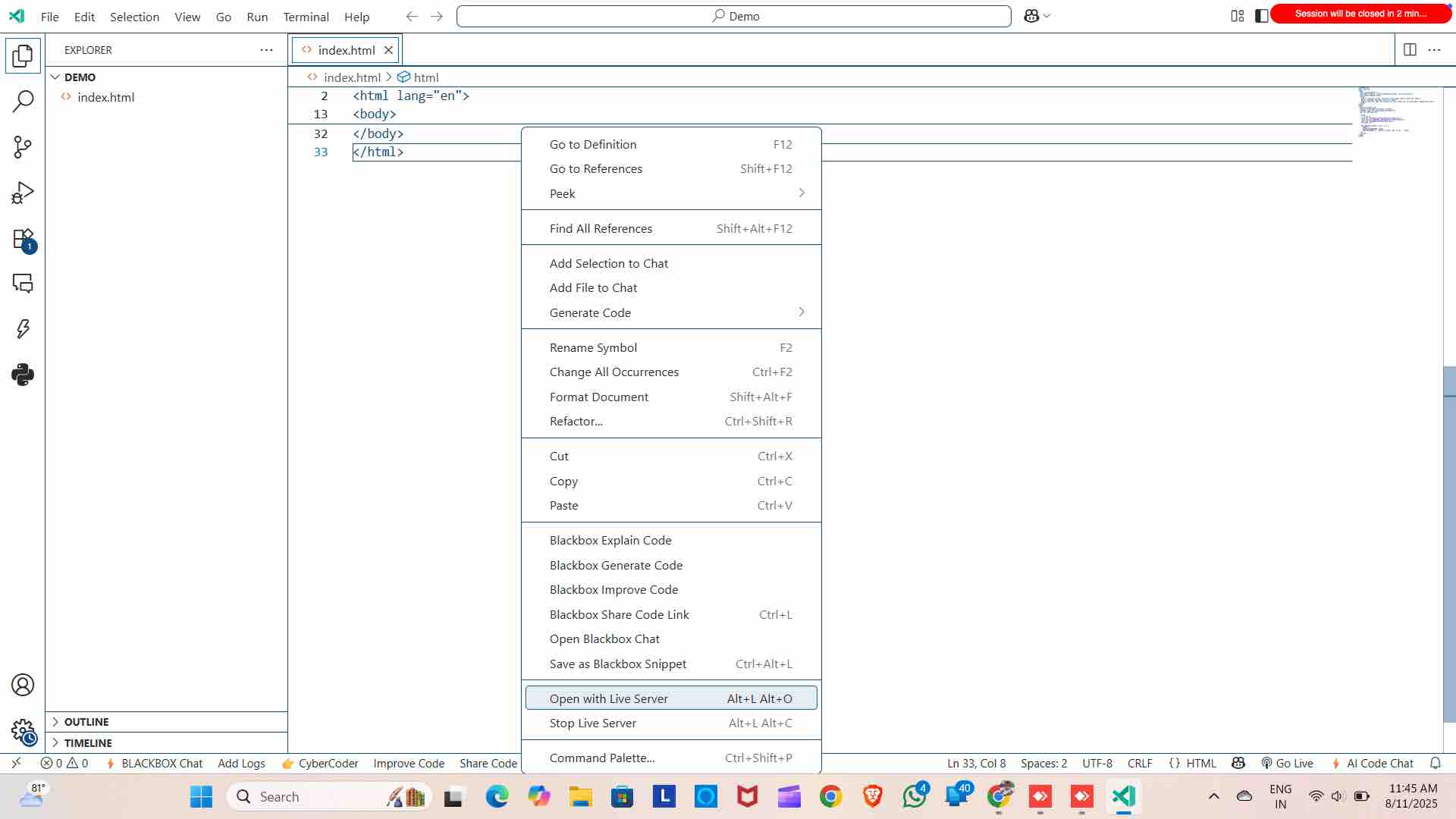 See the preview with live server
Live server is an vscode extention. 