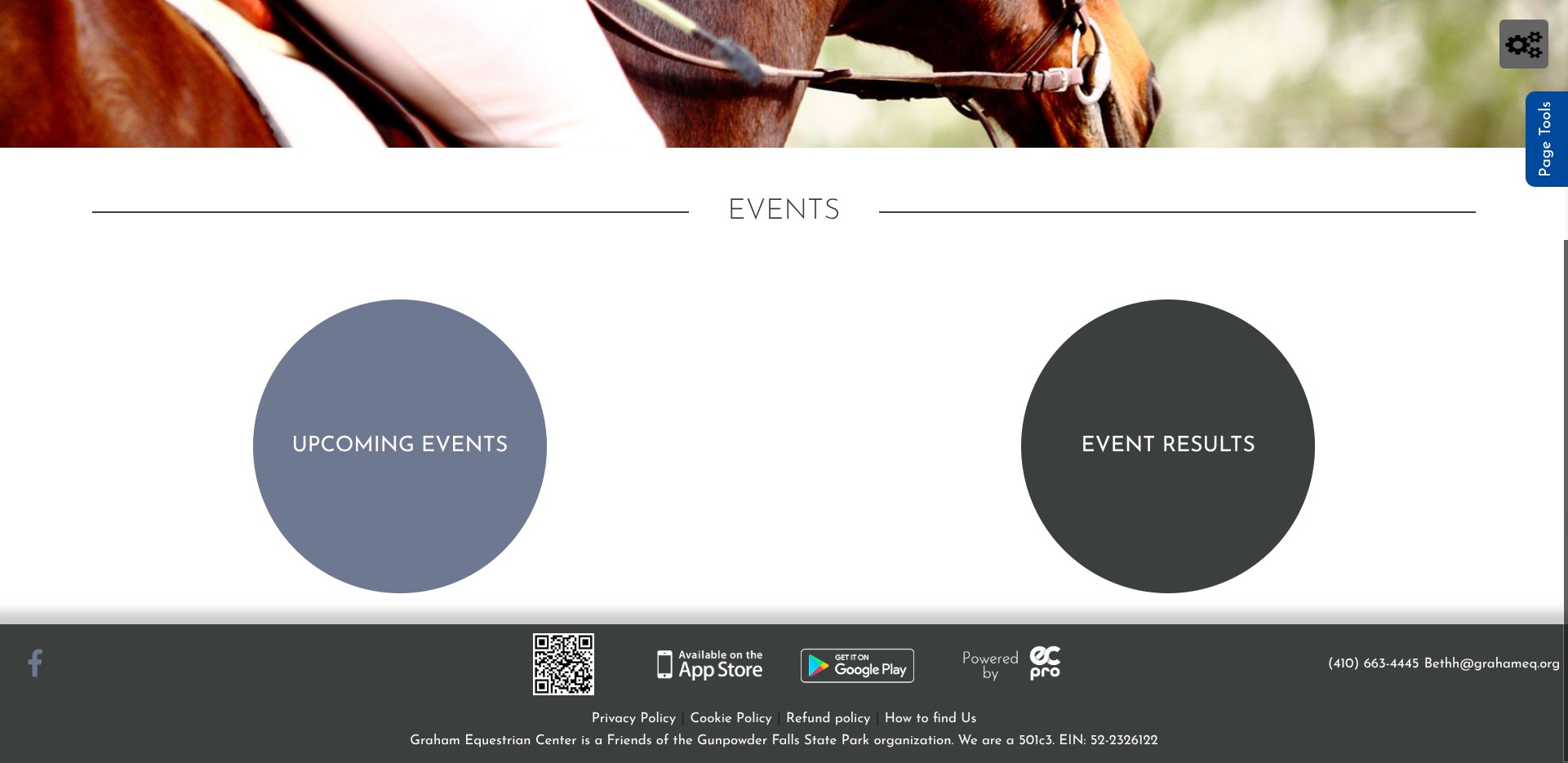 Click on "Upcoming Events"