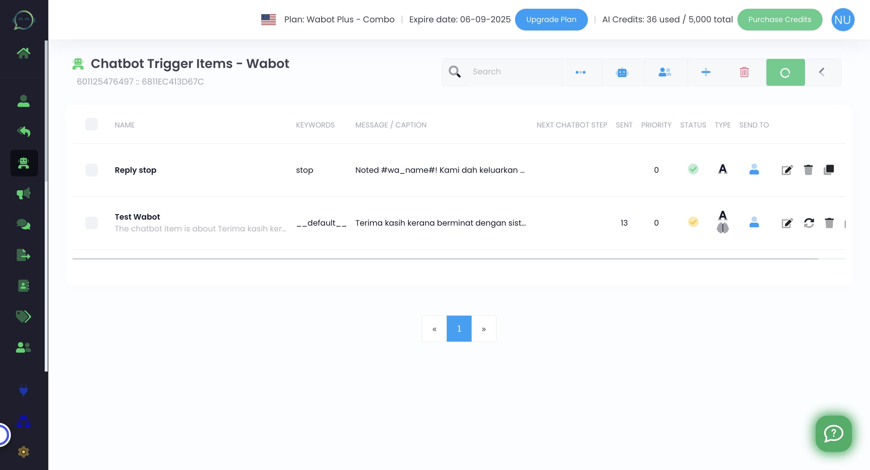 Make sure to run the chatbot first (green icon) and you are done 🚀