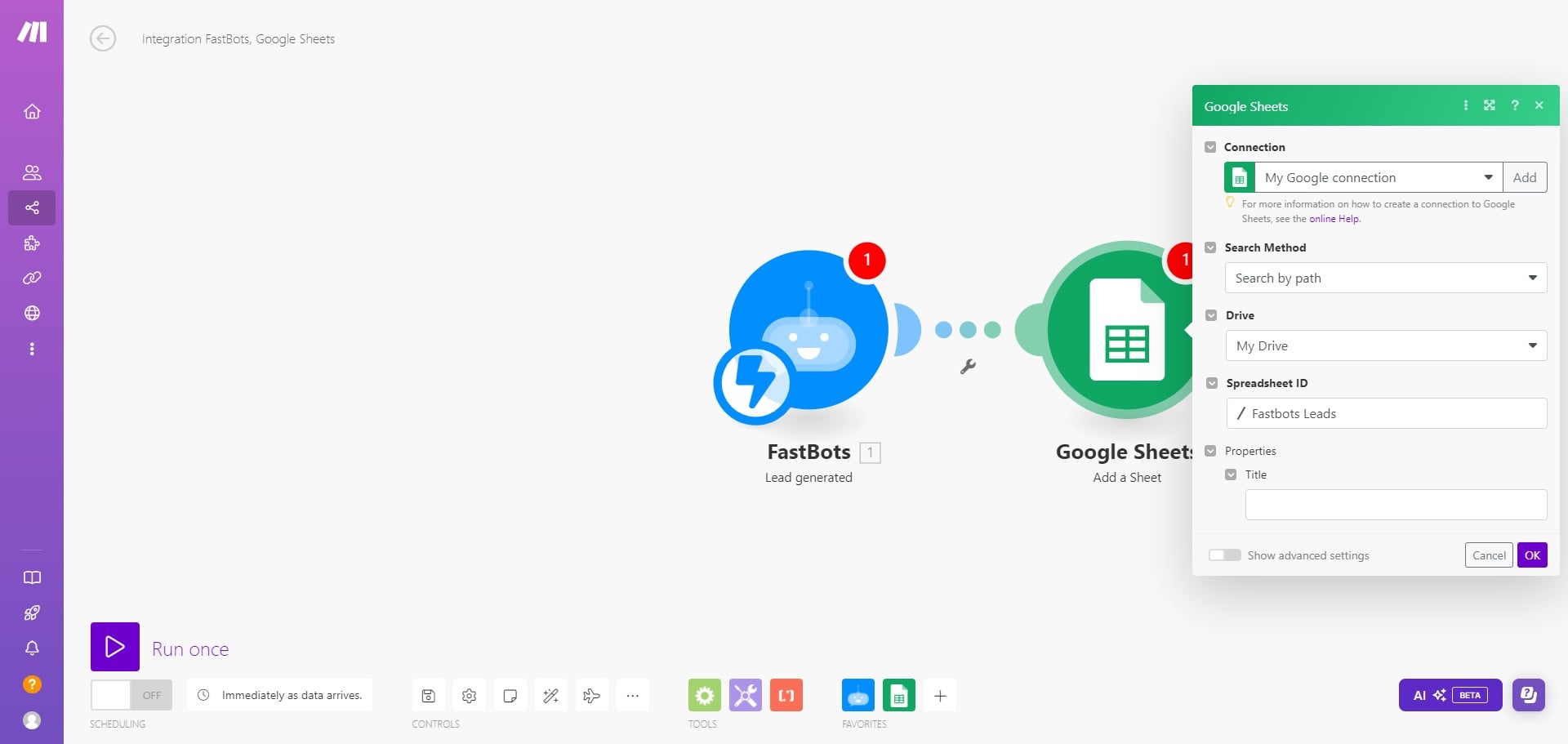 Click on "Ok" button to save the settings. 