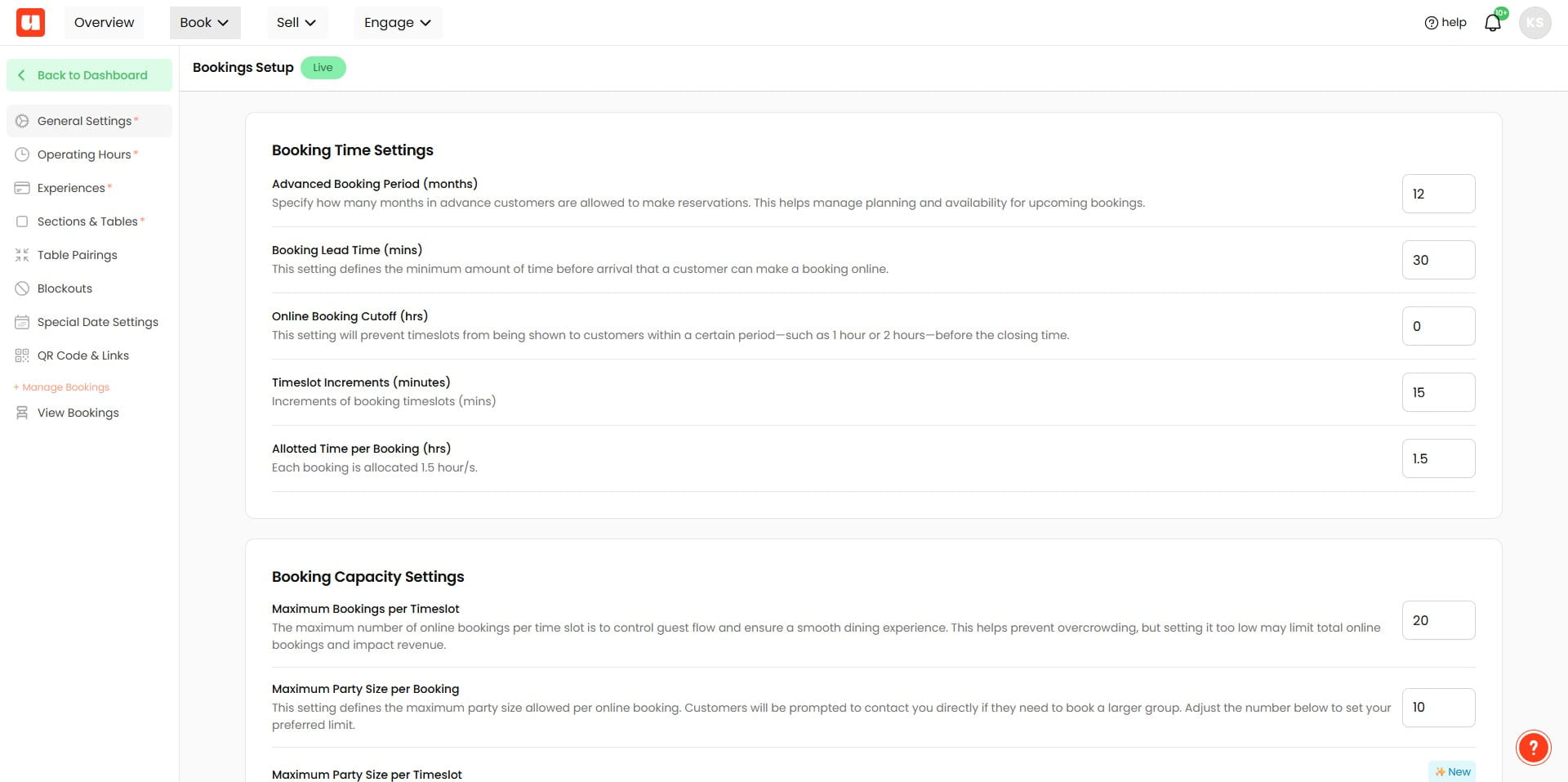 You'll want to be in the General Settings area.