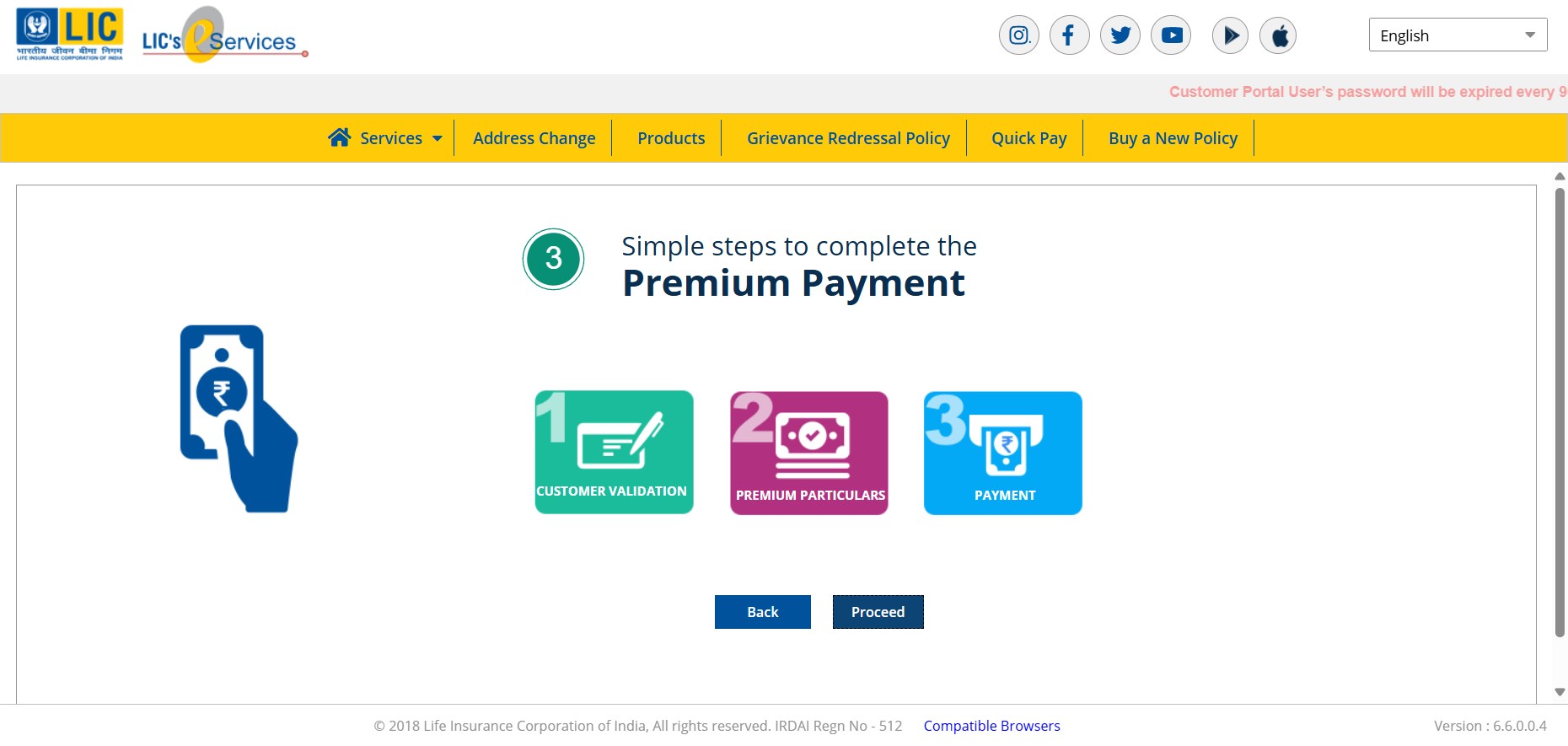 Click on "**Proceed**"