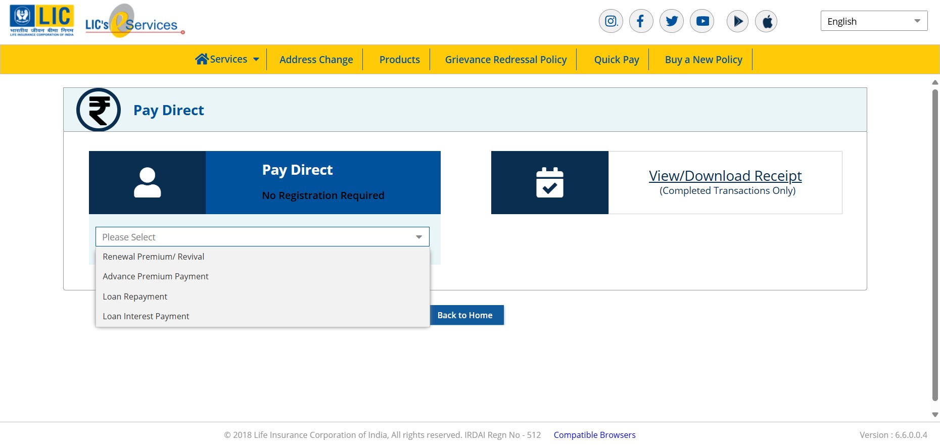 Click on "**Renewal Premium/Revival**"