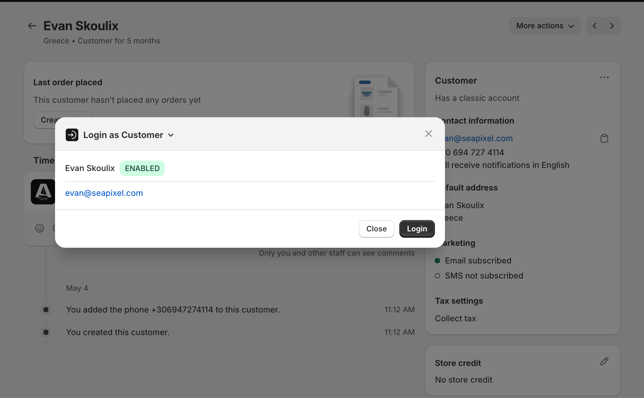A login prompt will appear in a popup window.