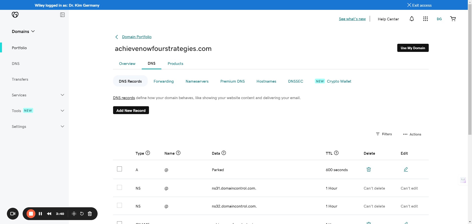 Click on "Forwarding"