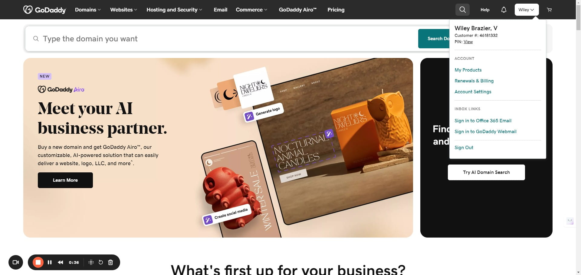 Click on "Account Settings"
