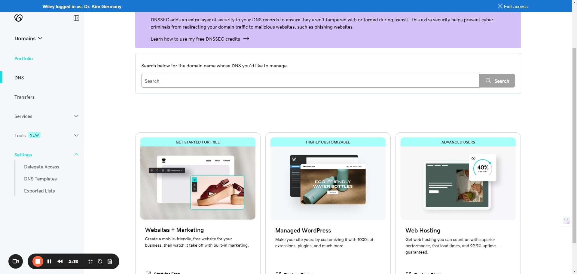Click on "Portfolio"