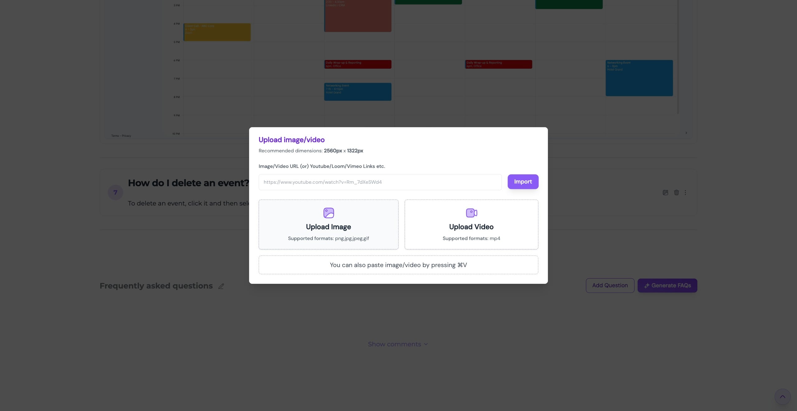 Click **"Upload Image"** to upload it from your device