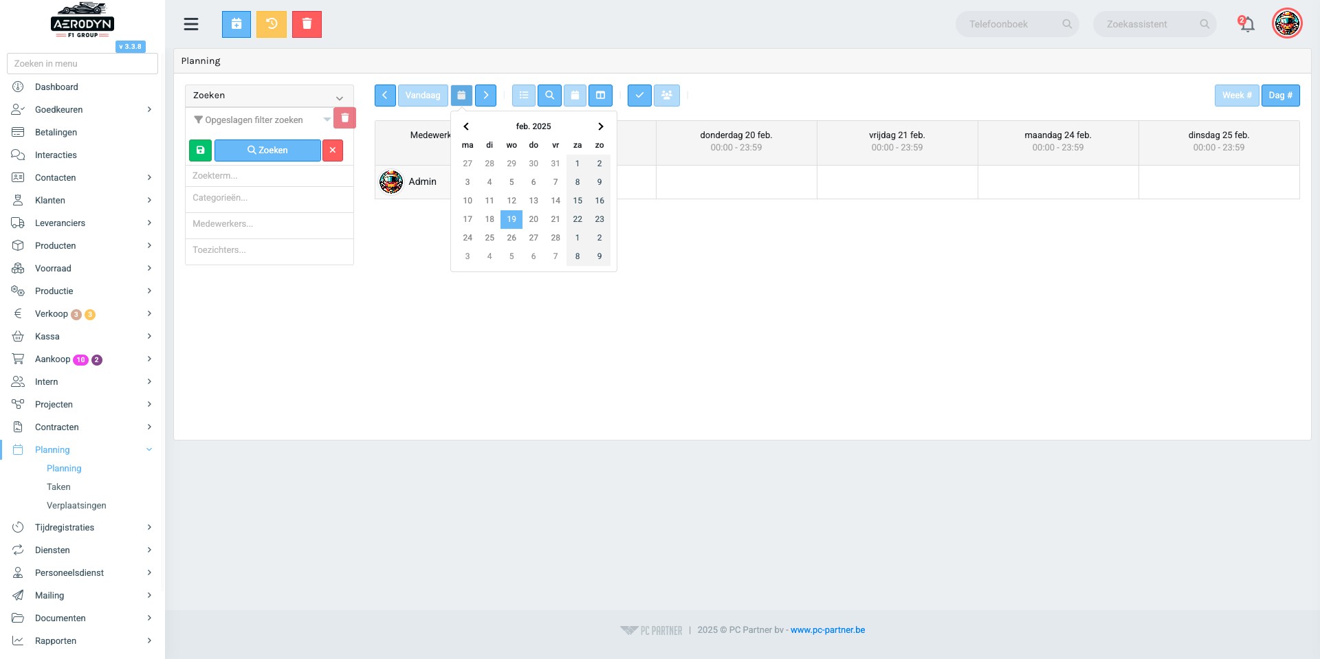 Klik op planning
