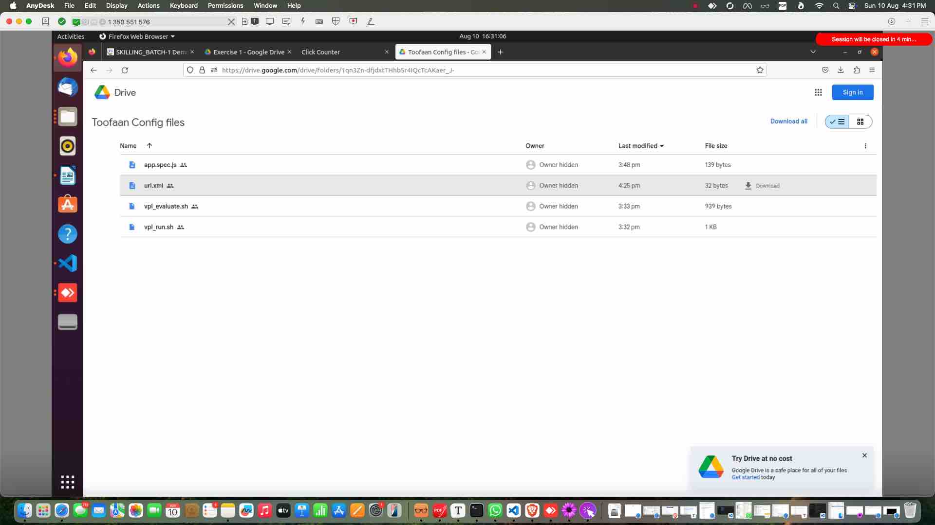 Open "url.xml" from the drive